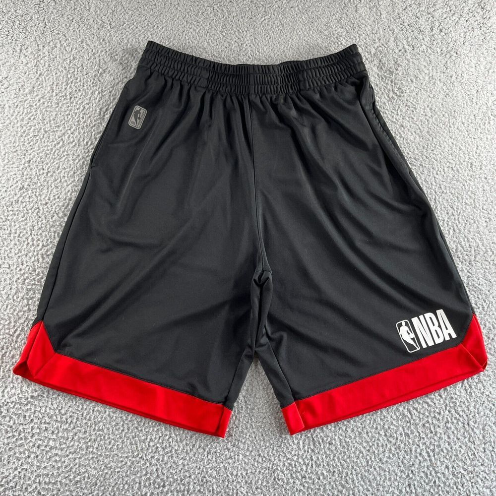 NEW NBA Shorts Mens Extra Large‎ Black Red Athletic Basketball Sports Gym Train